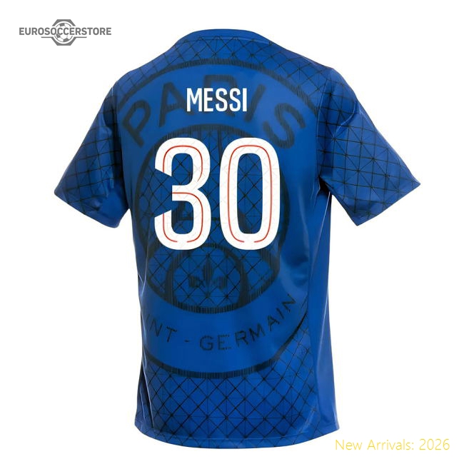 2025-2026 Psg Academy Pro Home Pre Match Shirt (Royal) (Messi 30)