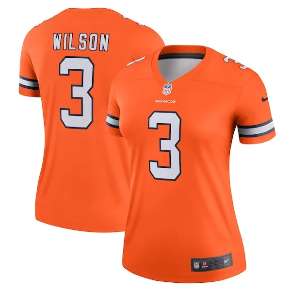 None Russell Wilson Team Jersey - Orange | NFL Player Jersey