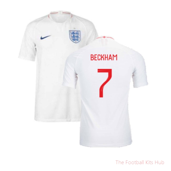 2018-2019 England Authentic Home Shirt (Beckham 7)