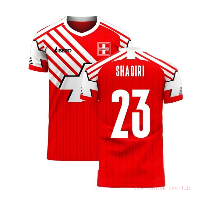 Switzerland 2025-2026 Retro Concept Football Kit (Libero) (SHAQIRI 23)