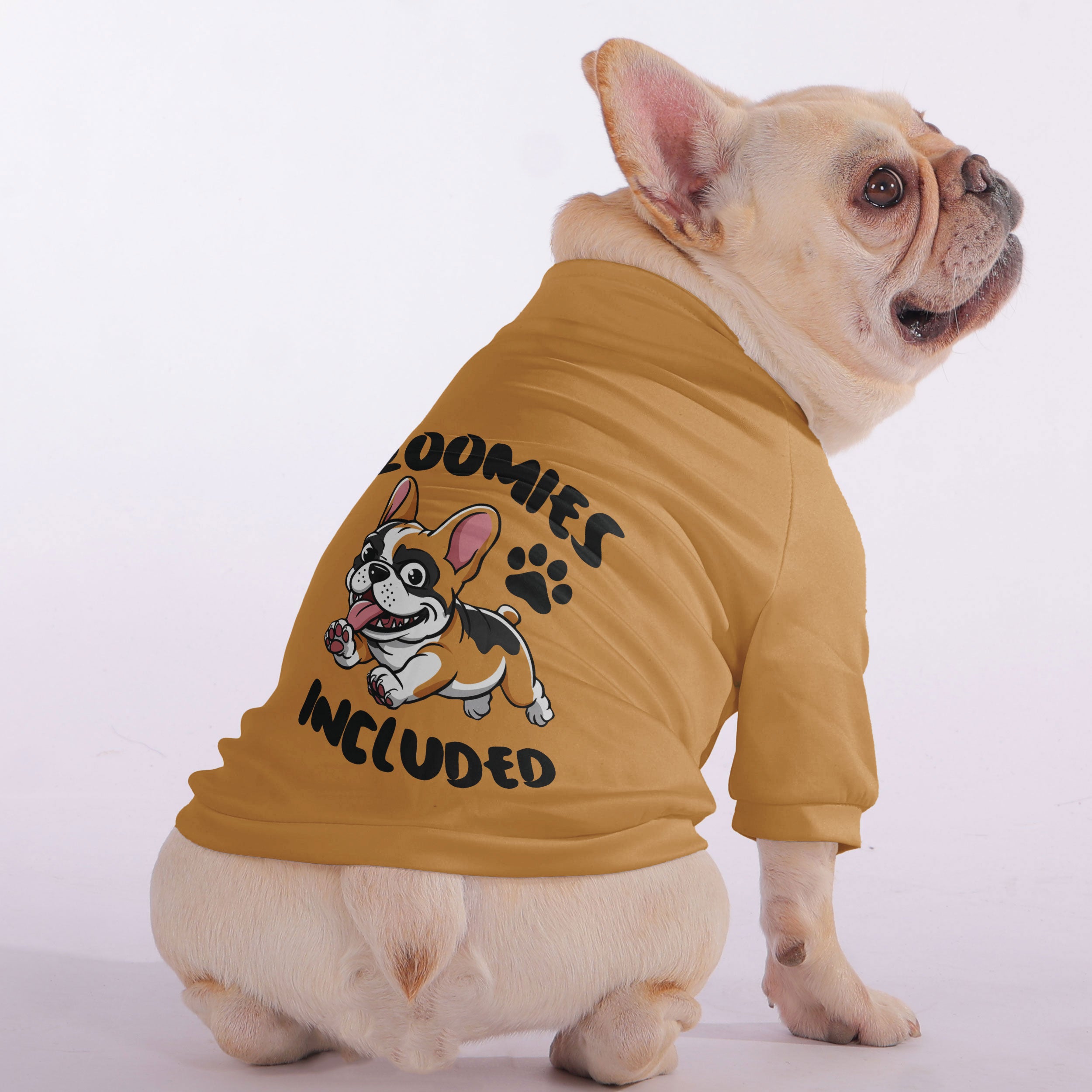 Zoomies Included - Snuggly Zip-Up Sweatshirt for French Bulldogs