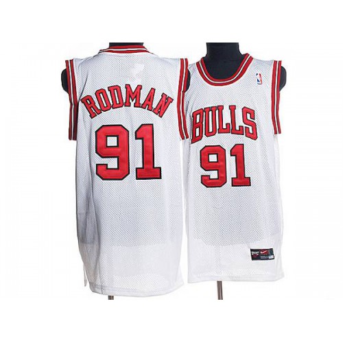 Nuggets White Chicago Bulls #91 Jersey - Economical Game Day Wear