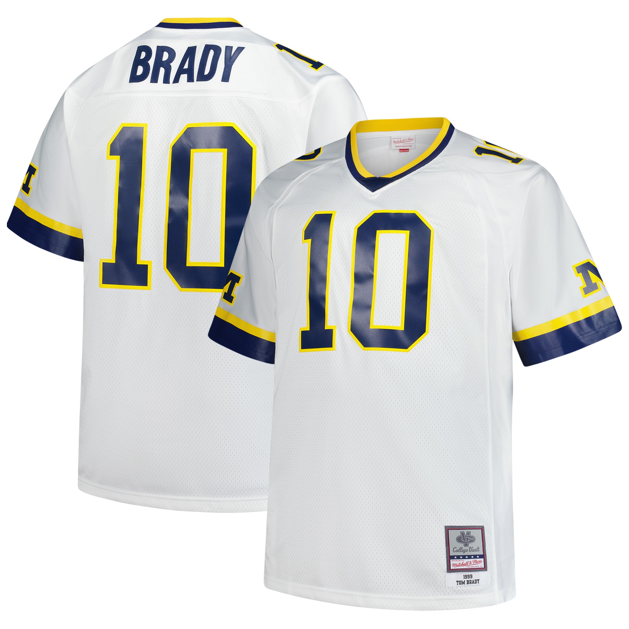 [NJP] Tom Brady Michigan Wolverines Big & Tall 1999 Legacy Jersey - White