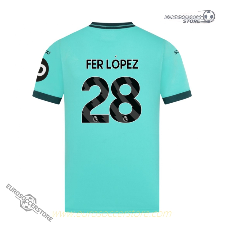 FER LÓPEZ's 28 Away Jersey for Wolverhampton Wanderers in the 25-26 Season