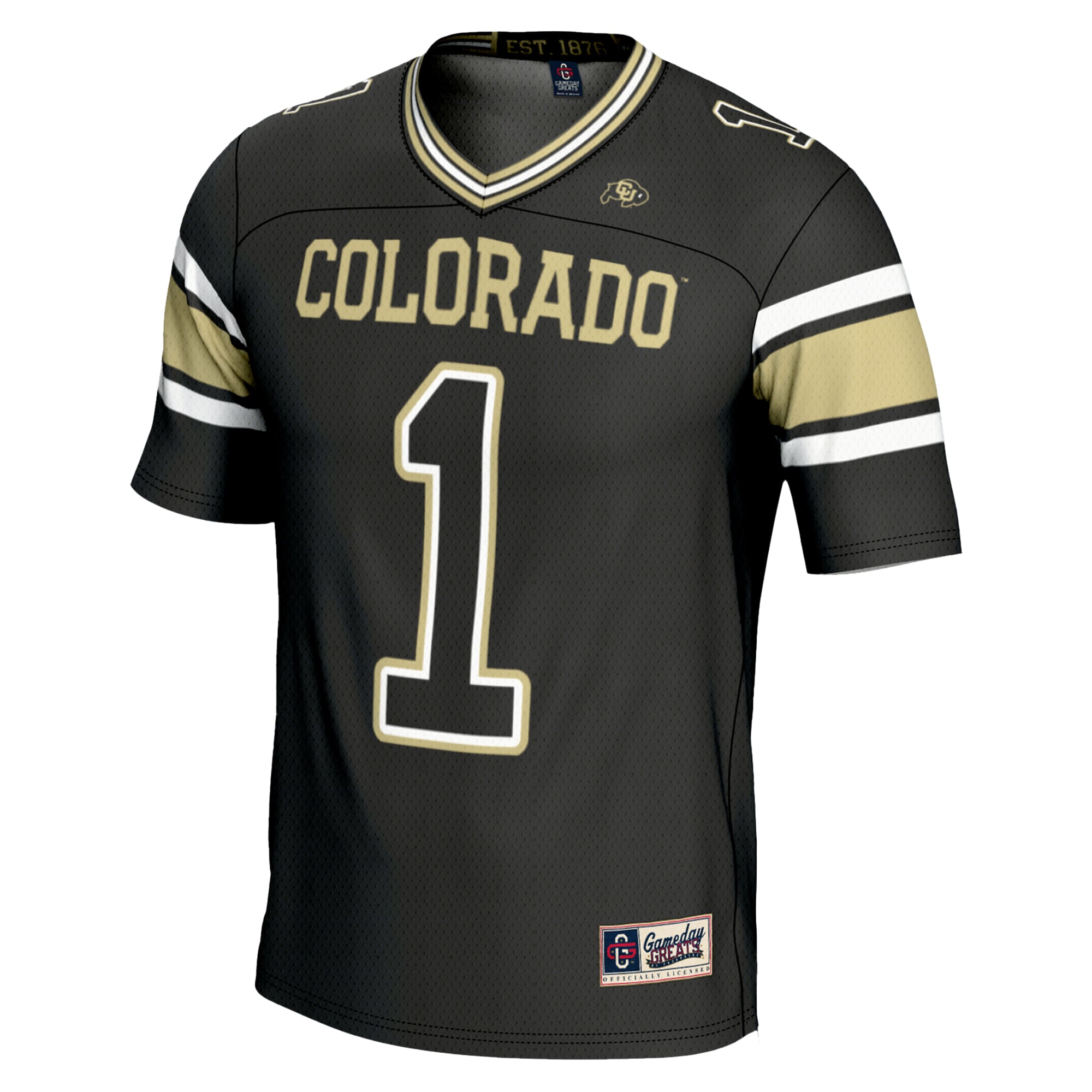 #1 Colorado Buffaloes GameDay Greats Youth Endzone Football Jersey - Black