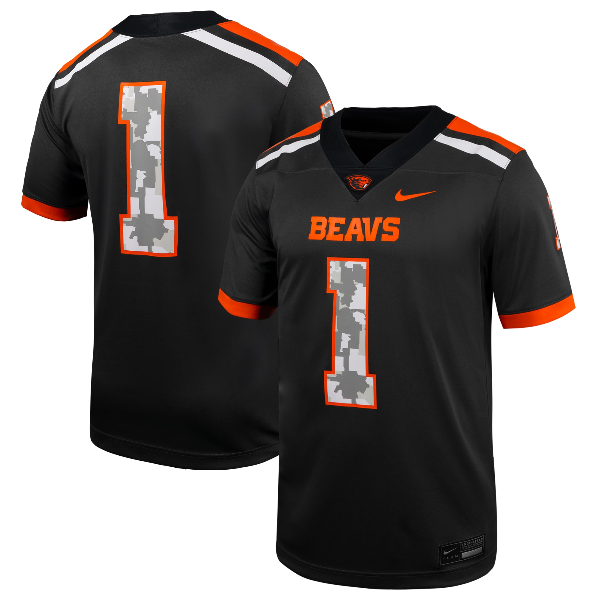 #1 Oregon State Beavers Military Appreciation Untouchable Replica 26/27 Football Jersey - Anthracite