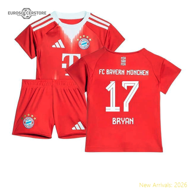 Premium 2025-2026 Bayern Munich Home Baby Kit (bryan 17)
