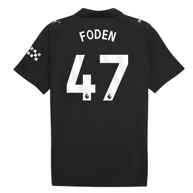 2025-20 Man City Away Shirt with Foden 47 M S