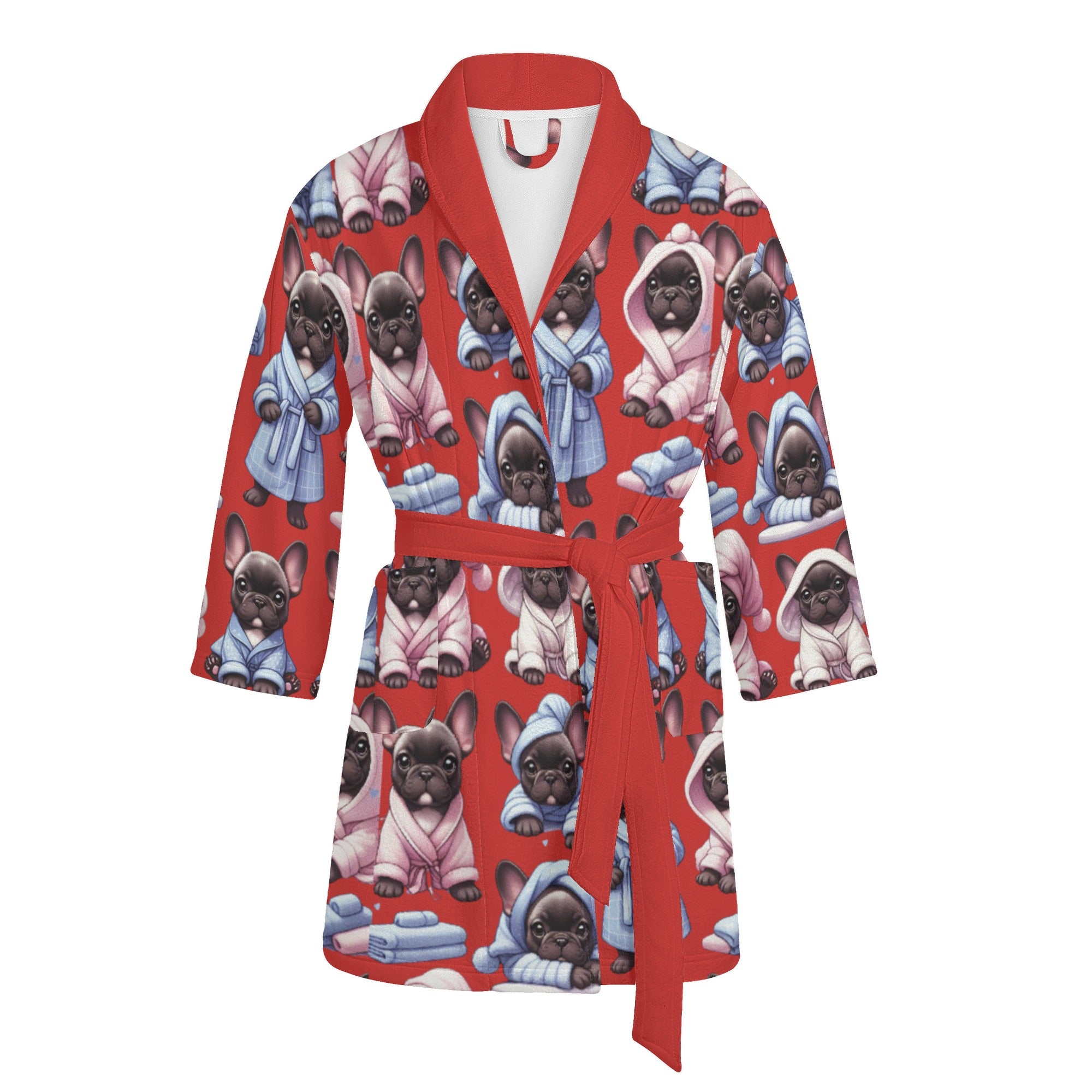 French Bulldog Lover Nala Women Bathrobe Gift For Dog Lovers