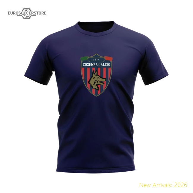 Professional-Grade Best-Selling Cosenza Badge T-Shirt (Navy)