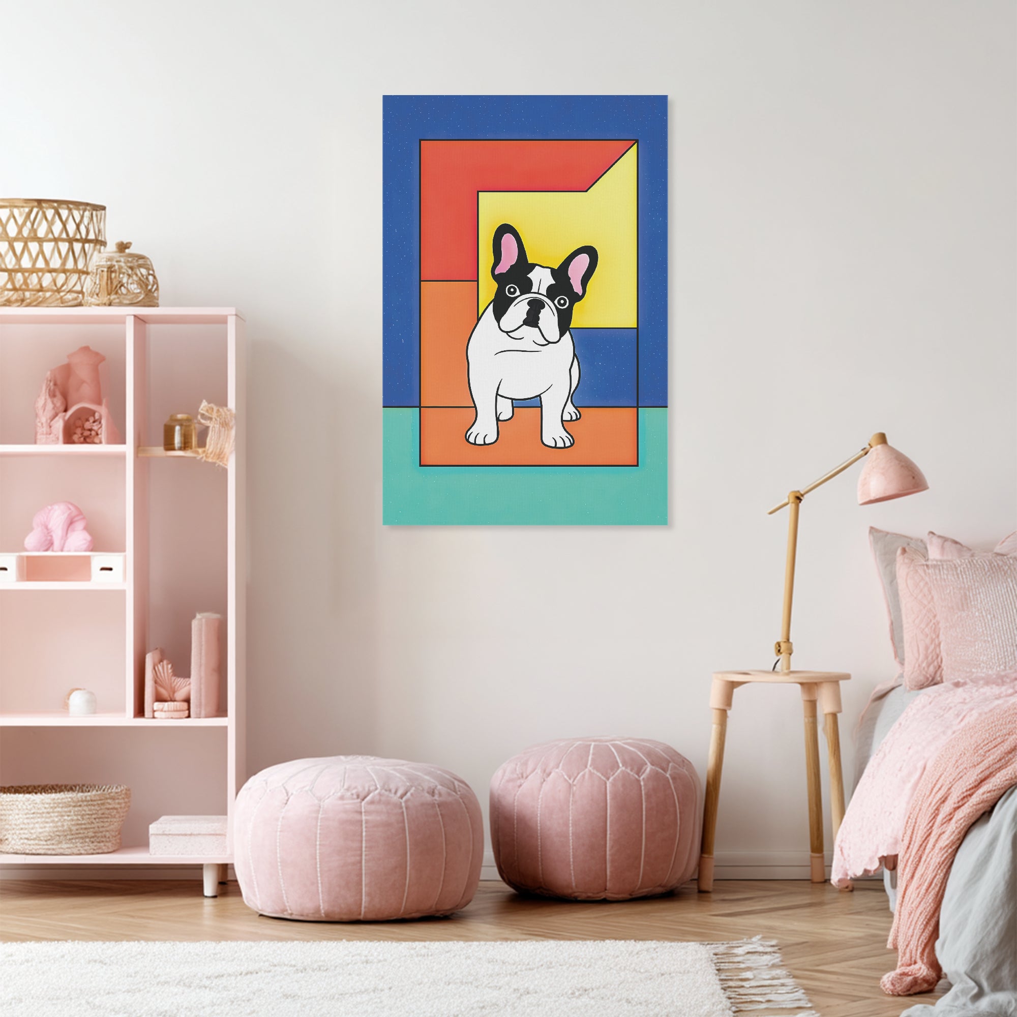 French Bulldog Chapo Vertical Canvas Painting Essential Dog Supply