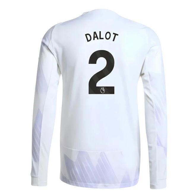 Football Man Utd Authentic Long Sleeve Away Shirt Dalot #2 Superio...