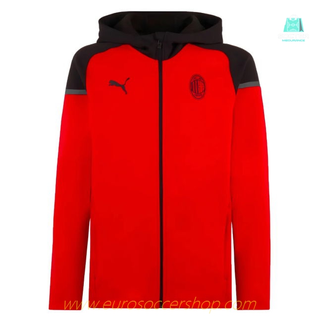 2023-2024 AC Milan Casuals Hooded Jacket (Red)