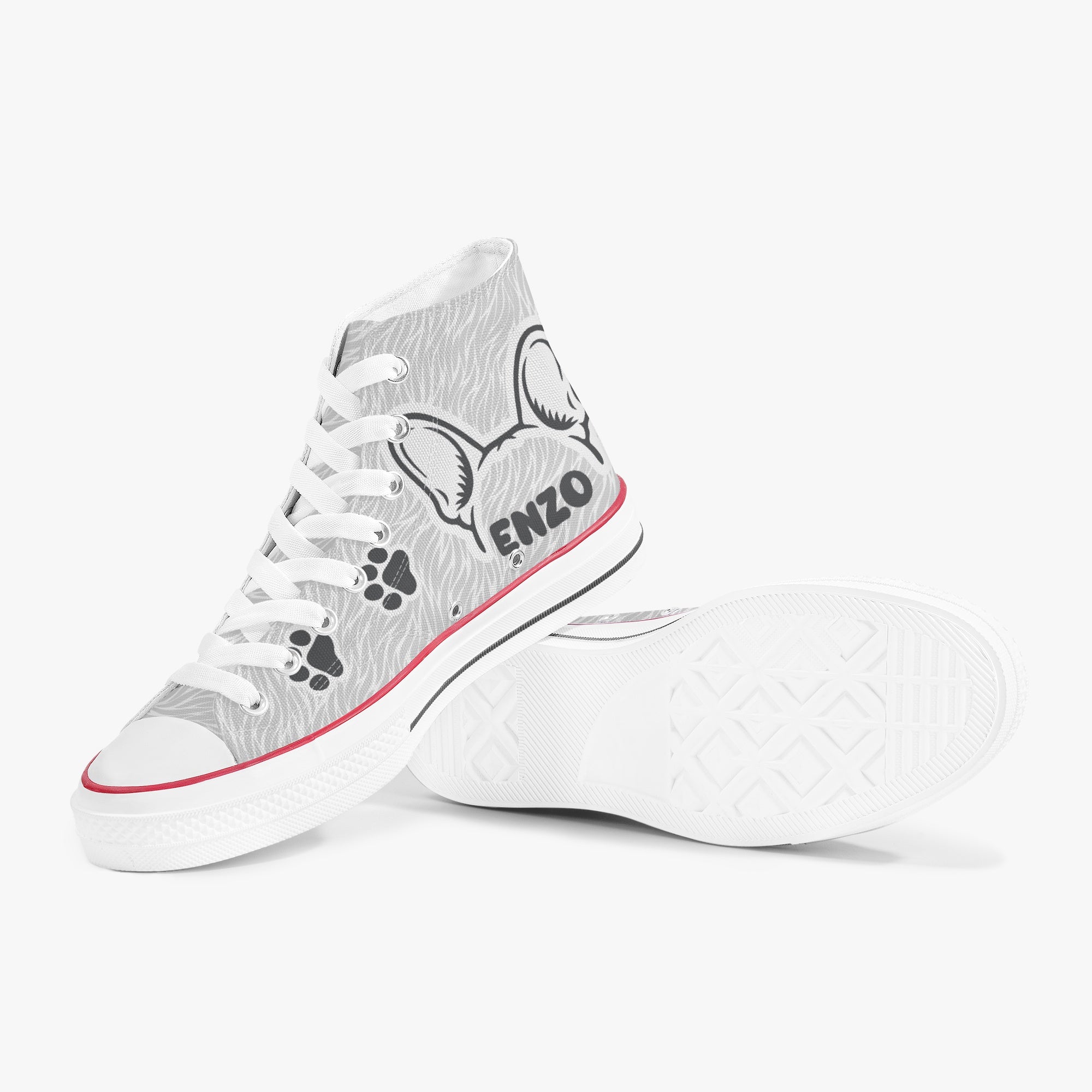 Moose - Personalized High-Top Canvas Shoes