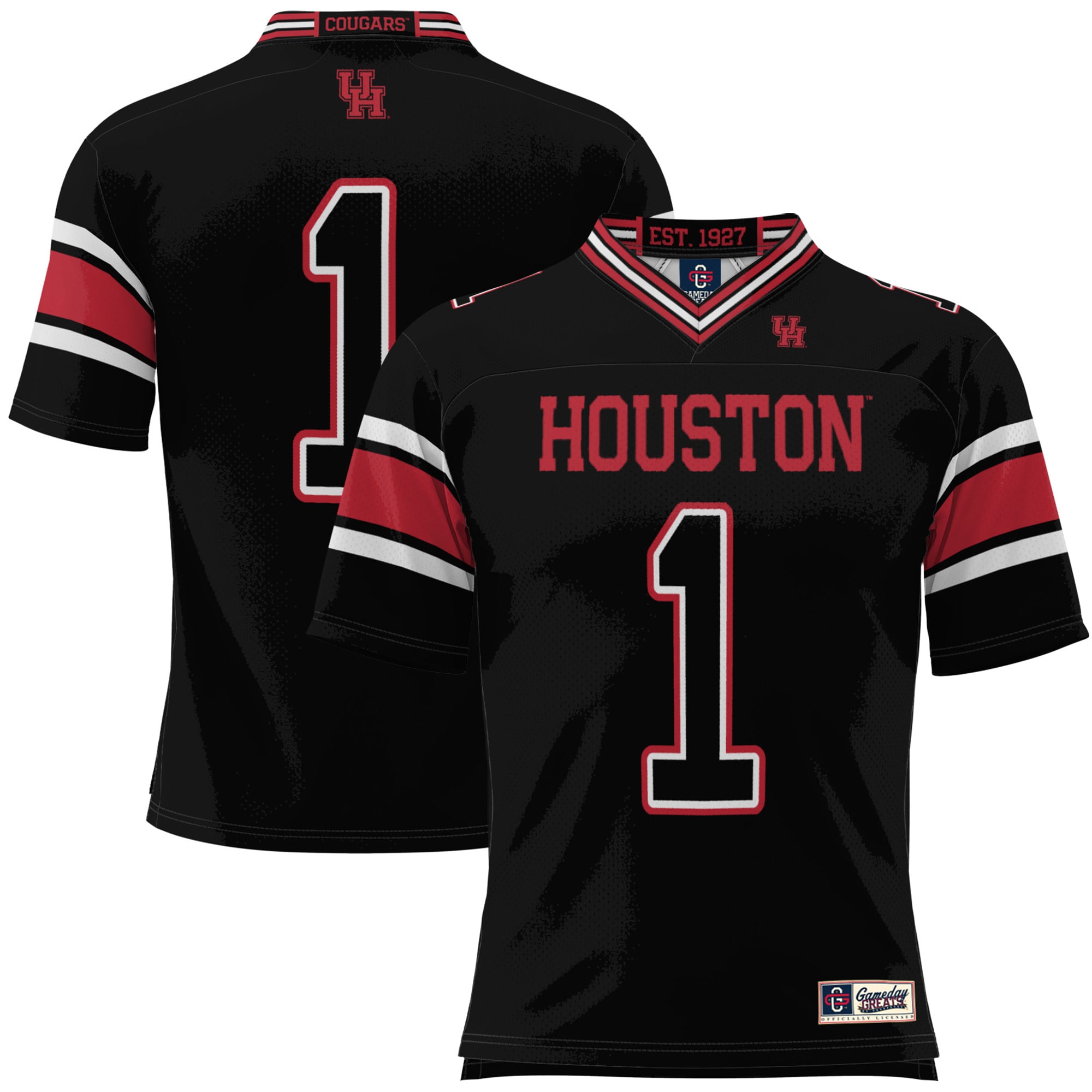 #1 Houston Cougars GameDay Greats Youth 2026 Season Football Jersey - Black