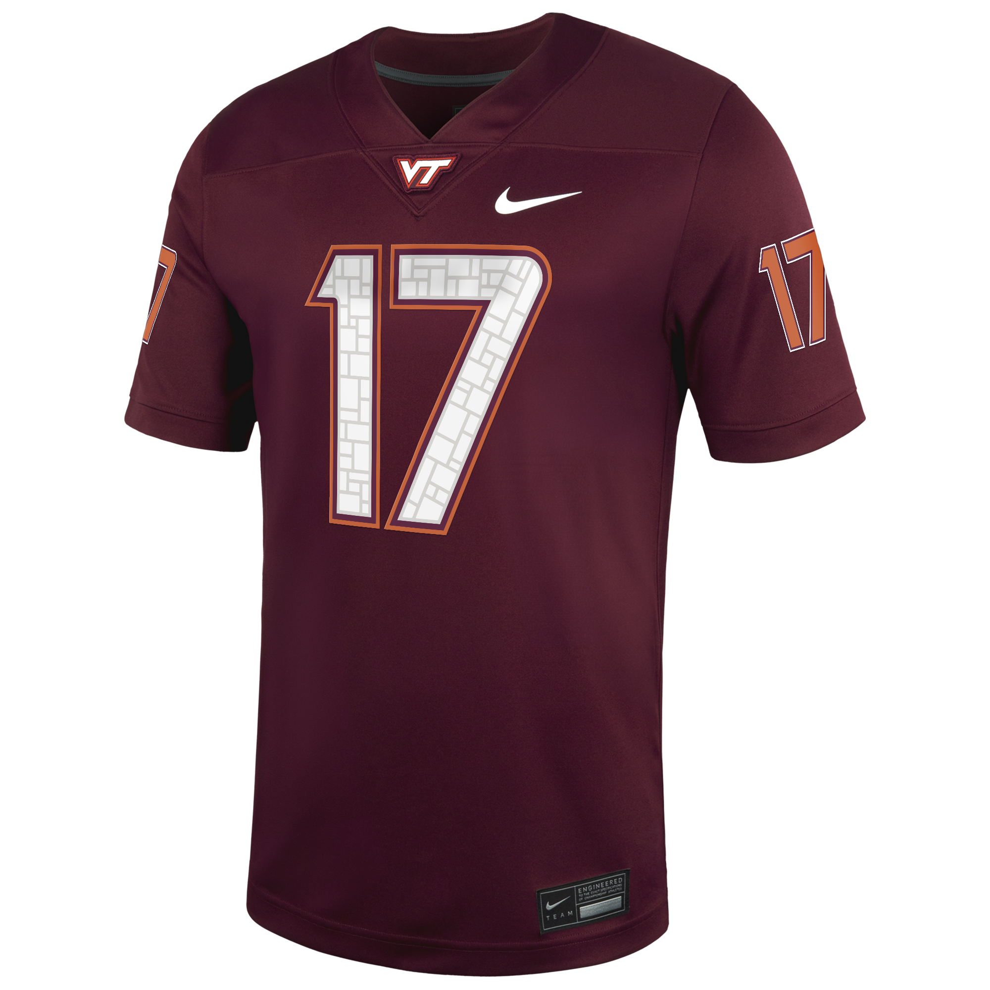 [DDG] Ethan Grunkemeyer Virginia Tech Hokies Home Game Jersey - Maroon