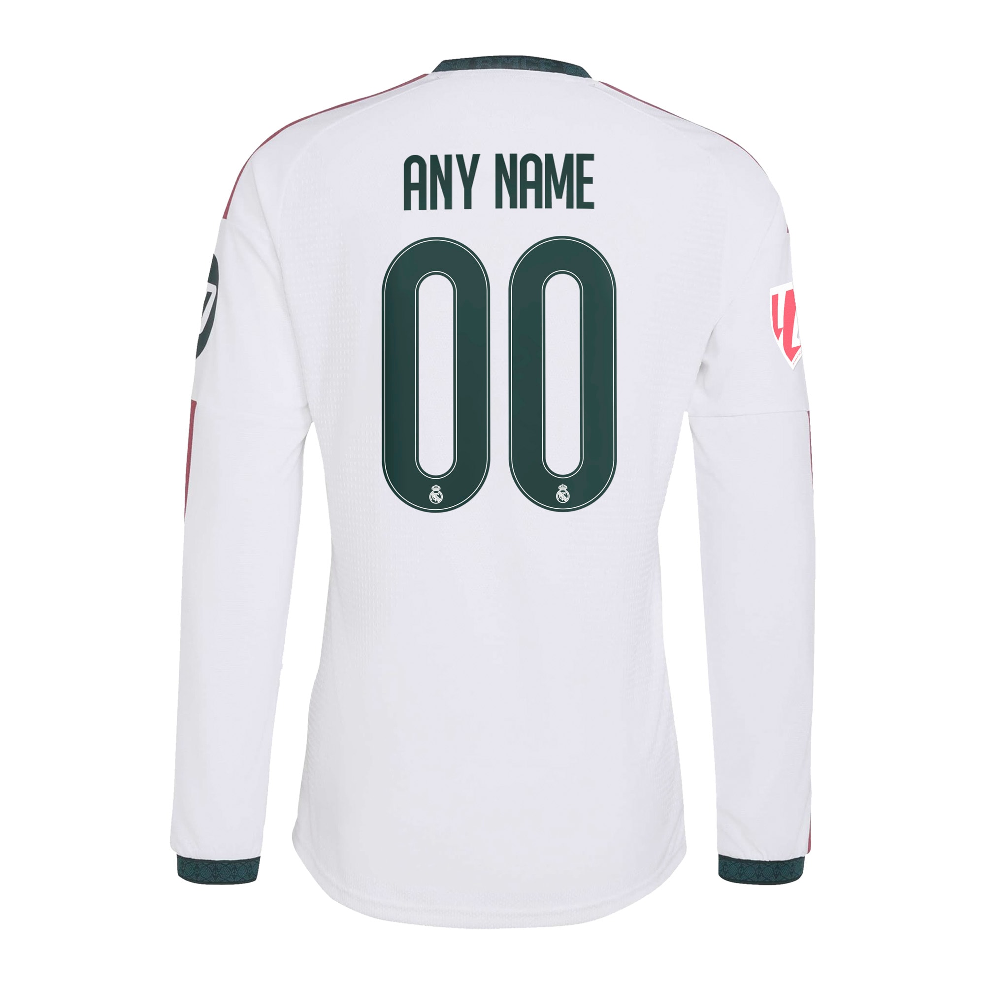 [SJH] Real Madrid 2026/27 Home On-Field Authentic Custom Long Sleeve Jersey - White