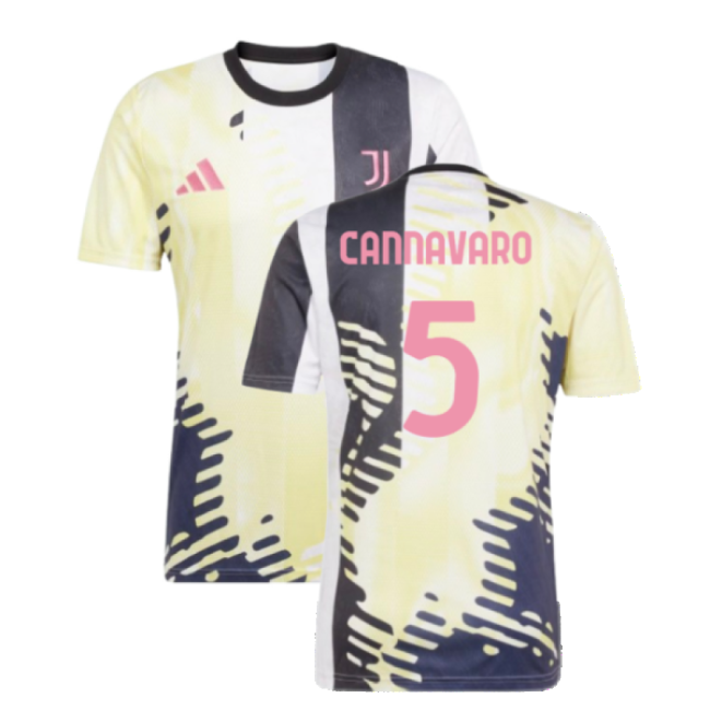 Official Licensed Juve Juventus Pre Match Shirt Yellow Cannavaro #...