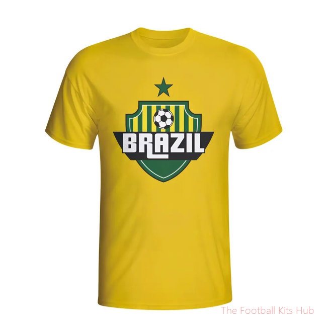 Brazil Country Logo T-shirt (yellow) - Kids
