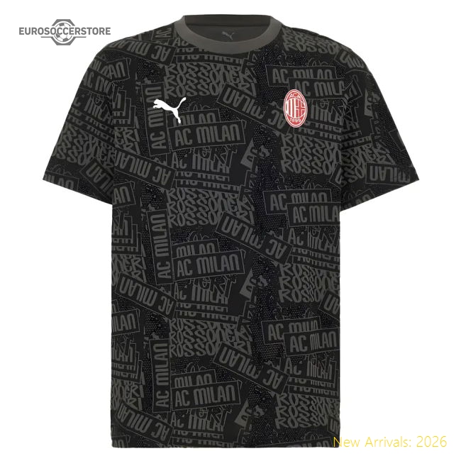 2025-2026 Ac Milan Ftblculture Tee Aop (black) (fofana 29)