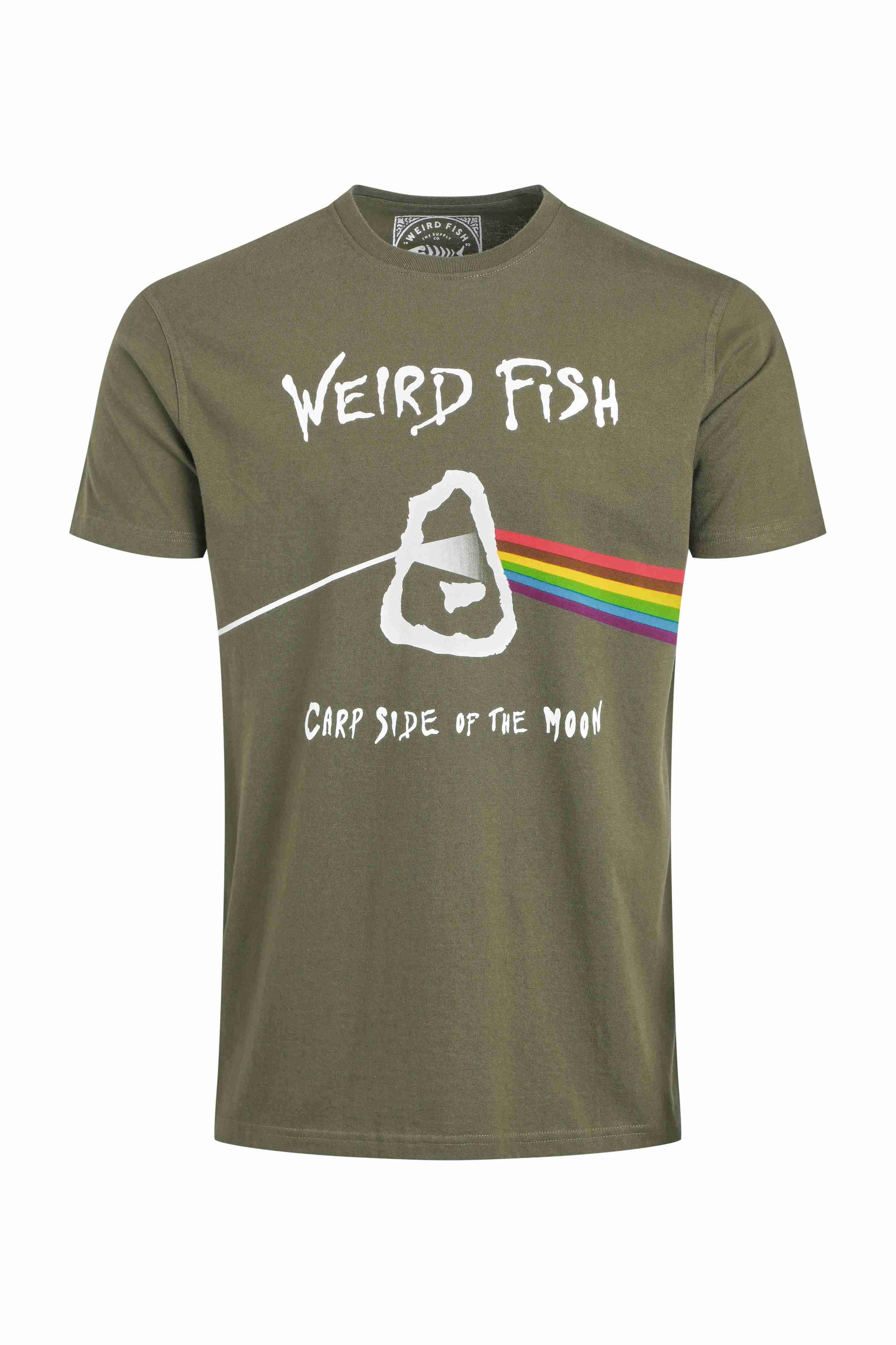 Carp Side Front Print Artist T-Shirt Deep Lichen Green