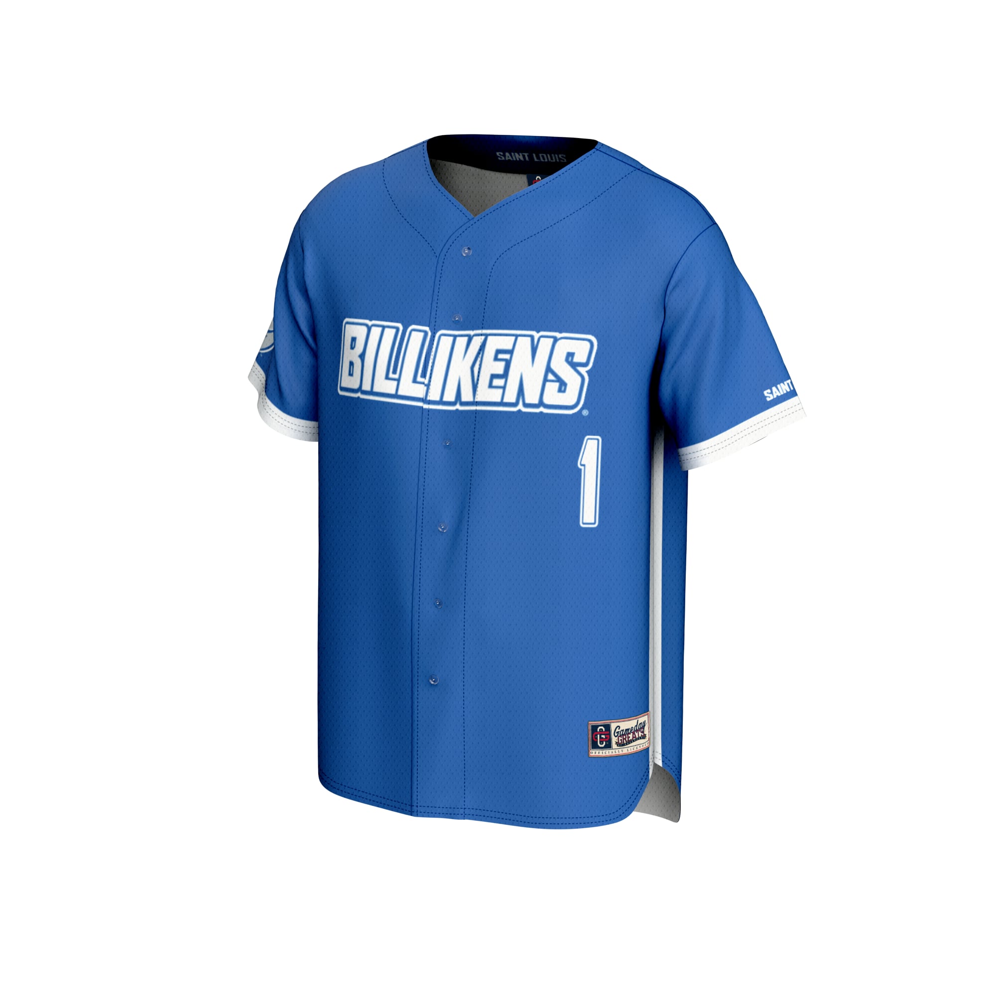 #1 Saint Louis Billikens GameDay Greats Youth Lightweight Baseball Fashion Jersey - Blue