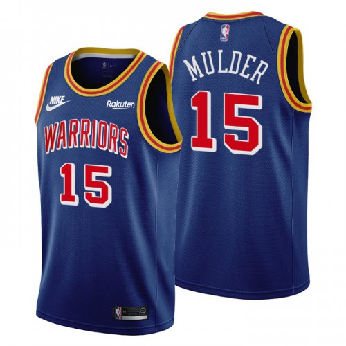 Golden State Golden State Warriors #15 Mychal Mulder Youth Nike Releases Classic Edition NBA 75th Anniversary Jersey Blue Youth