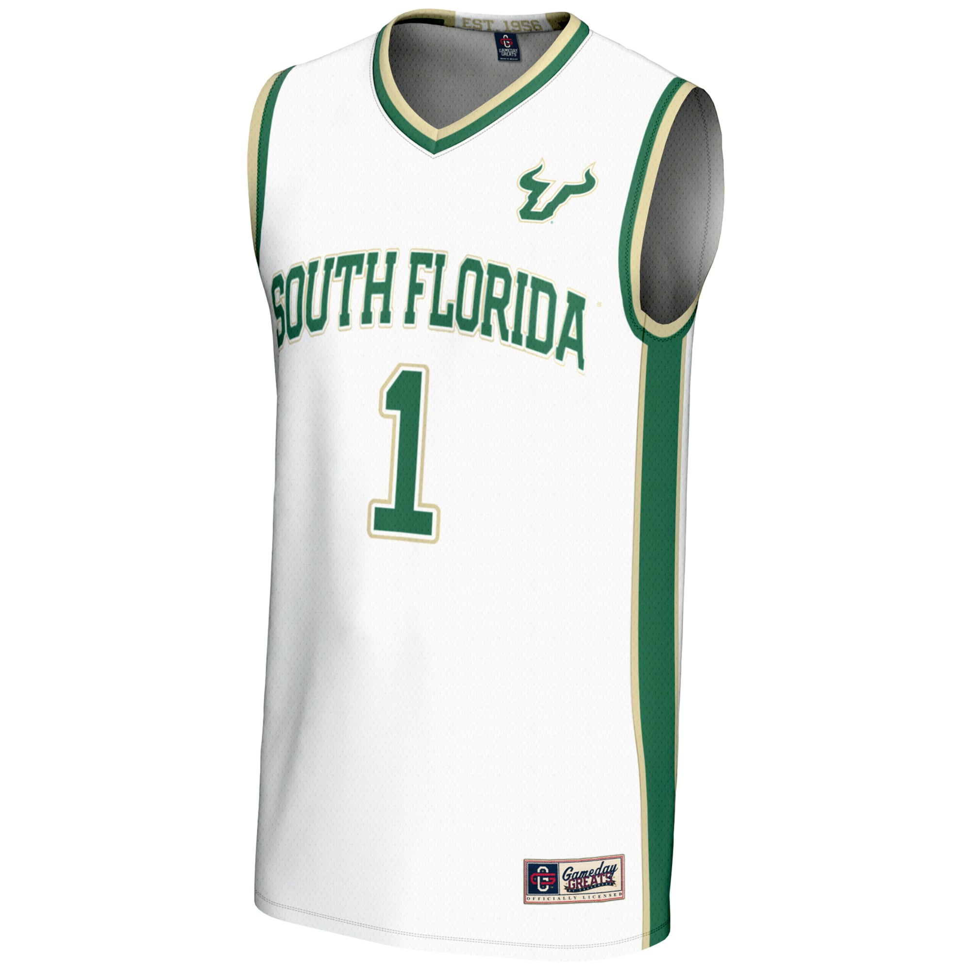 #1 South Florida Bulls GameDay Greats Youth Lightweight Basketball Jersey - White