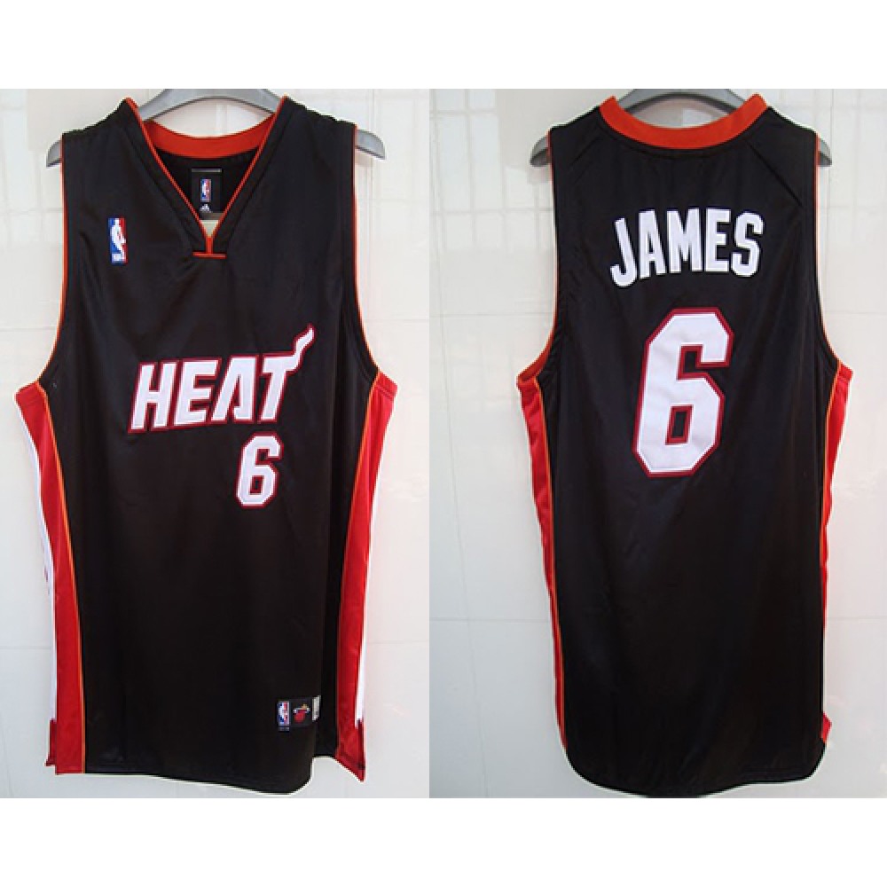 Collector's Item Men's Heat #6 LeBron Black Basketball Jersey