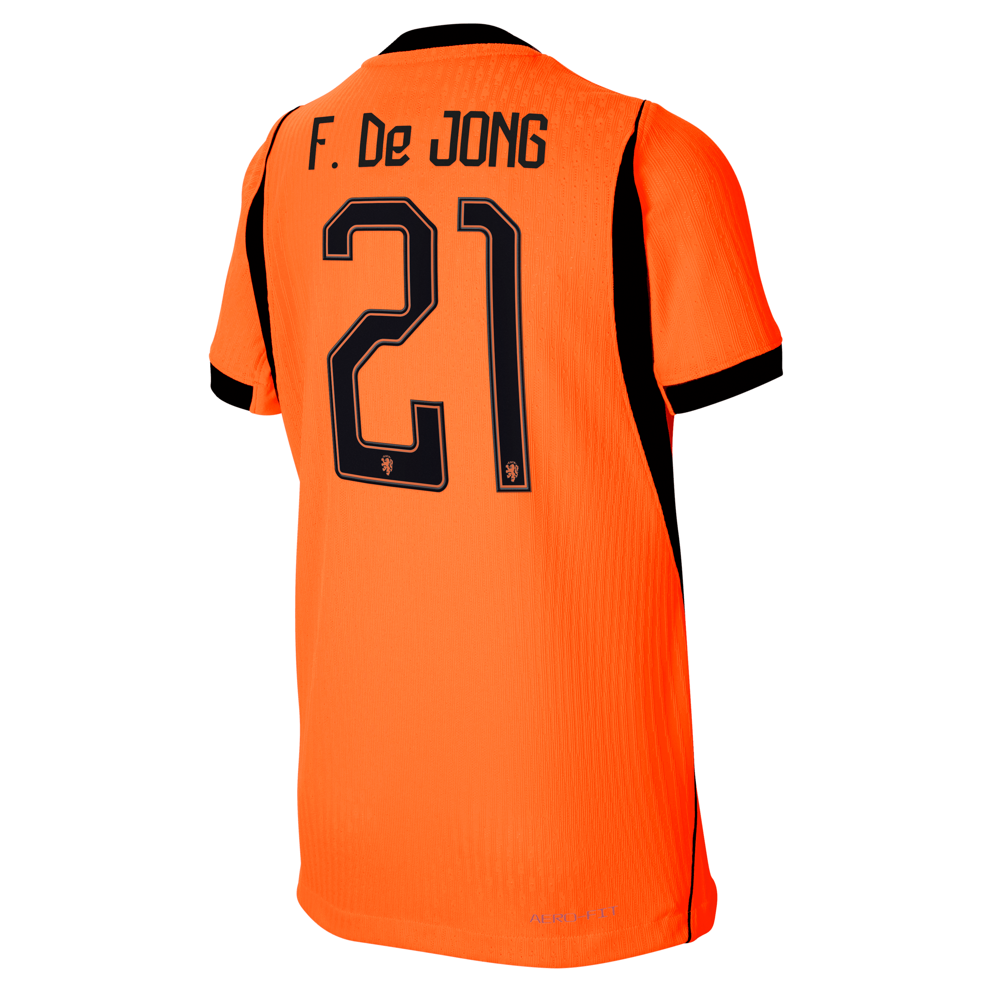 [SJH] Frenkie de Jong #21 Netherlands National Team Youth 2026 Home Match Authentic Jersey - Orange