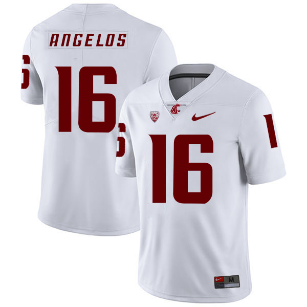 Men's None White 2024 comfortable Aaron Angelos #16 alternate jersey