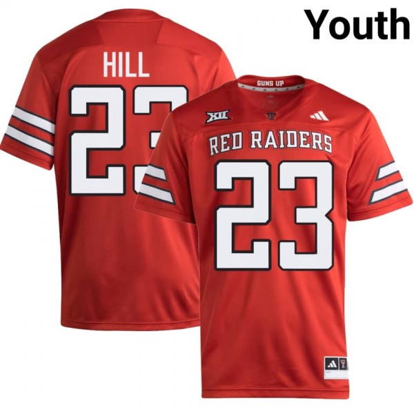 Adam Hill Texas Tech Red Raiders #23 Ncaa Youth Red Official Replica