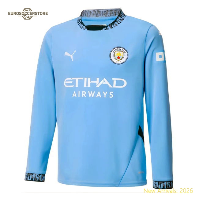 Durable Kids Man City Haaland Jersey 2024-2025 Machine-washable