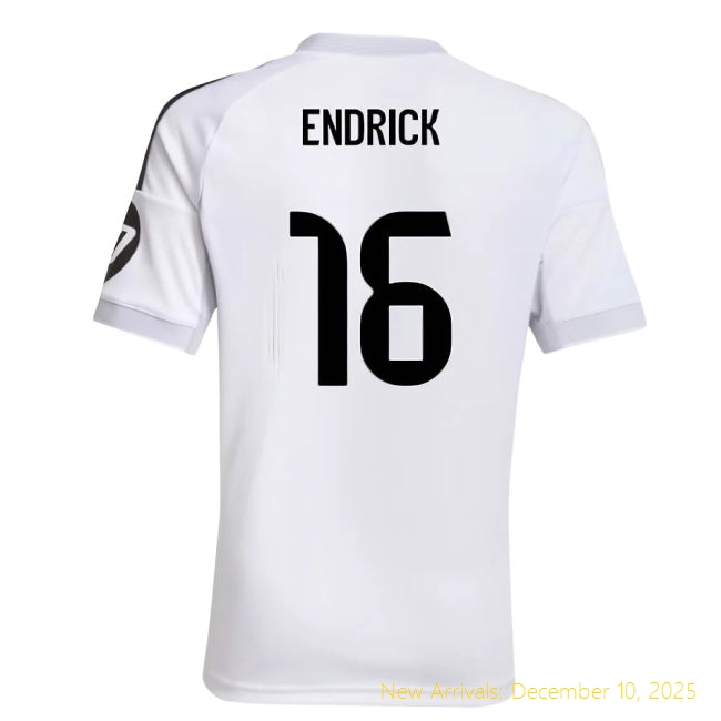 2025-2026 Real Madrid Home Shirt - Authentic Soccer (Endrick 16) -...