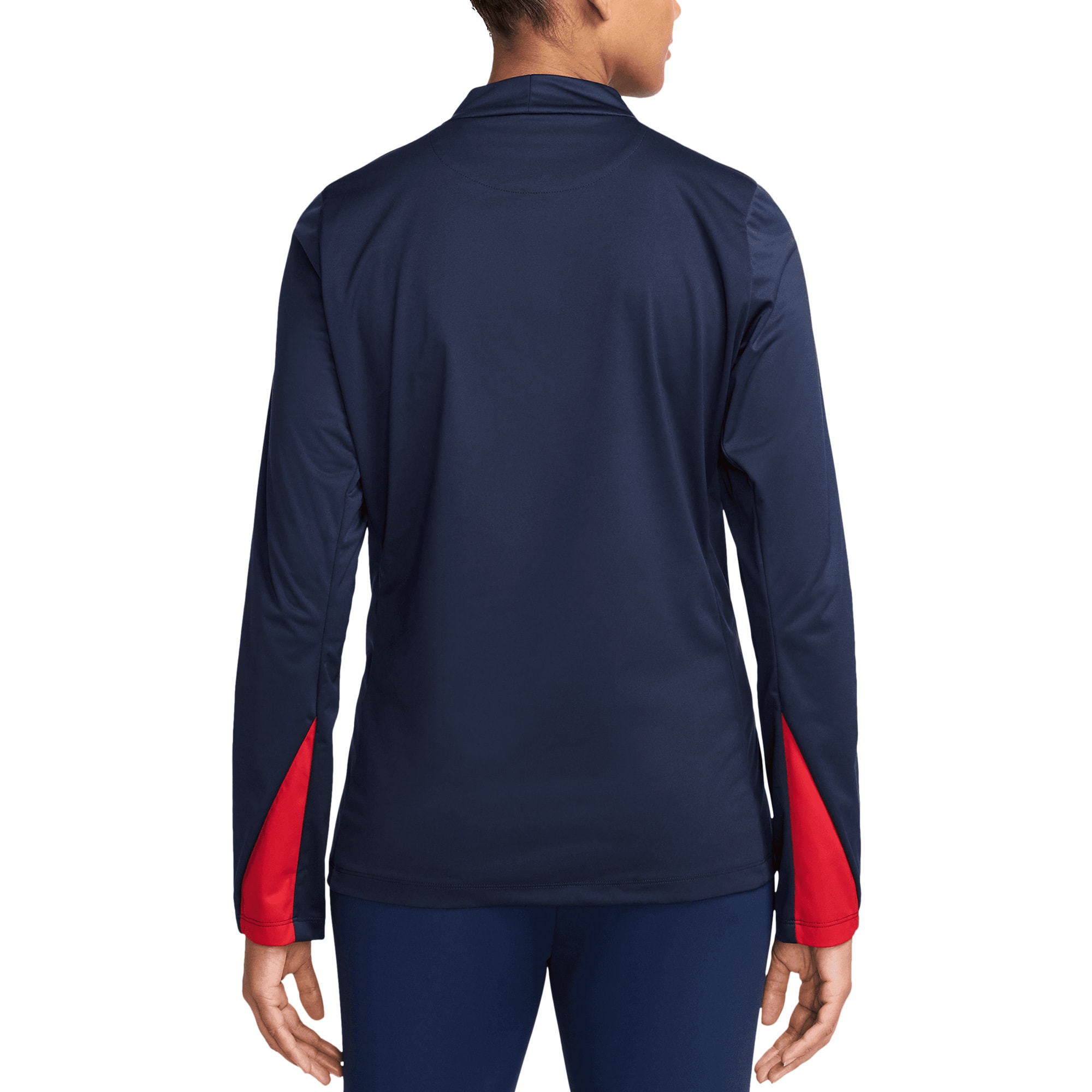 [SJH] USMNT Women's 2024 Strike Drill Performance Quarter-Zip Pullover Jersey Top - Navy