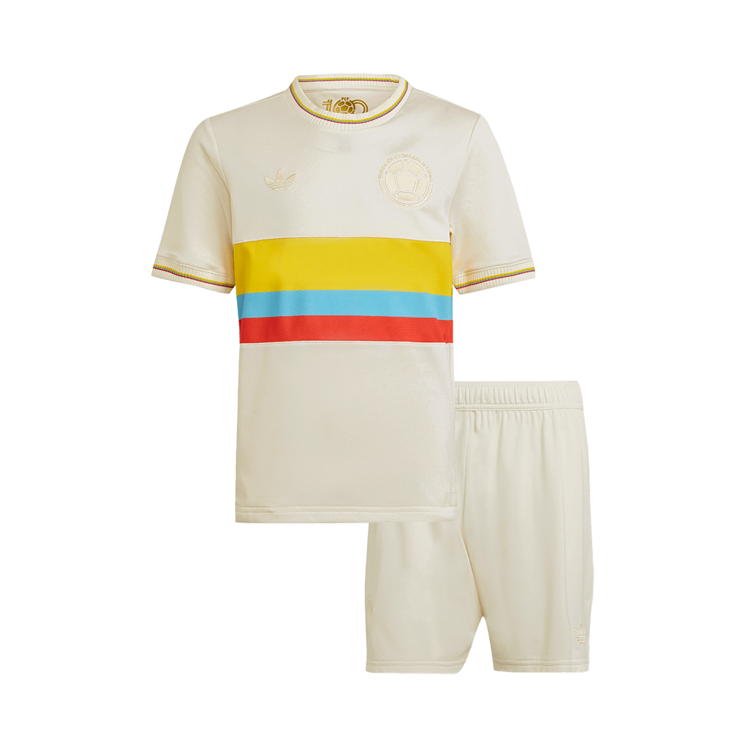 Kid's Colombia Soccer Jersey Kit(Jersey+Shorts) 2024 - 100th Anniversa