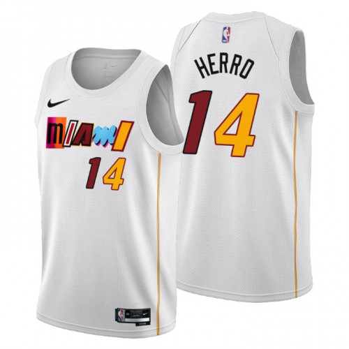 White MIA Miami Heat #14 Nike Classic Jersey Premium Quality