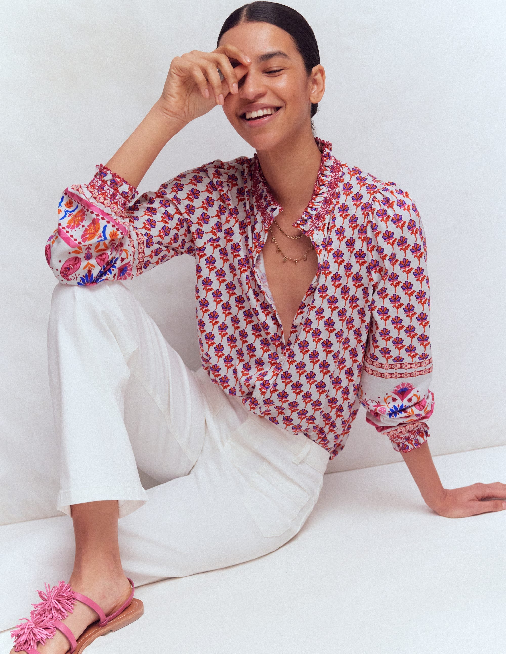 Effie Smocked Detail Shirt