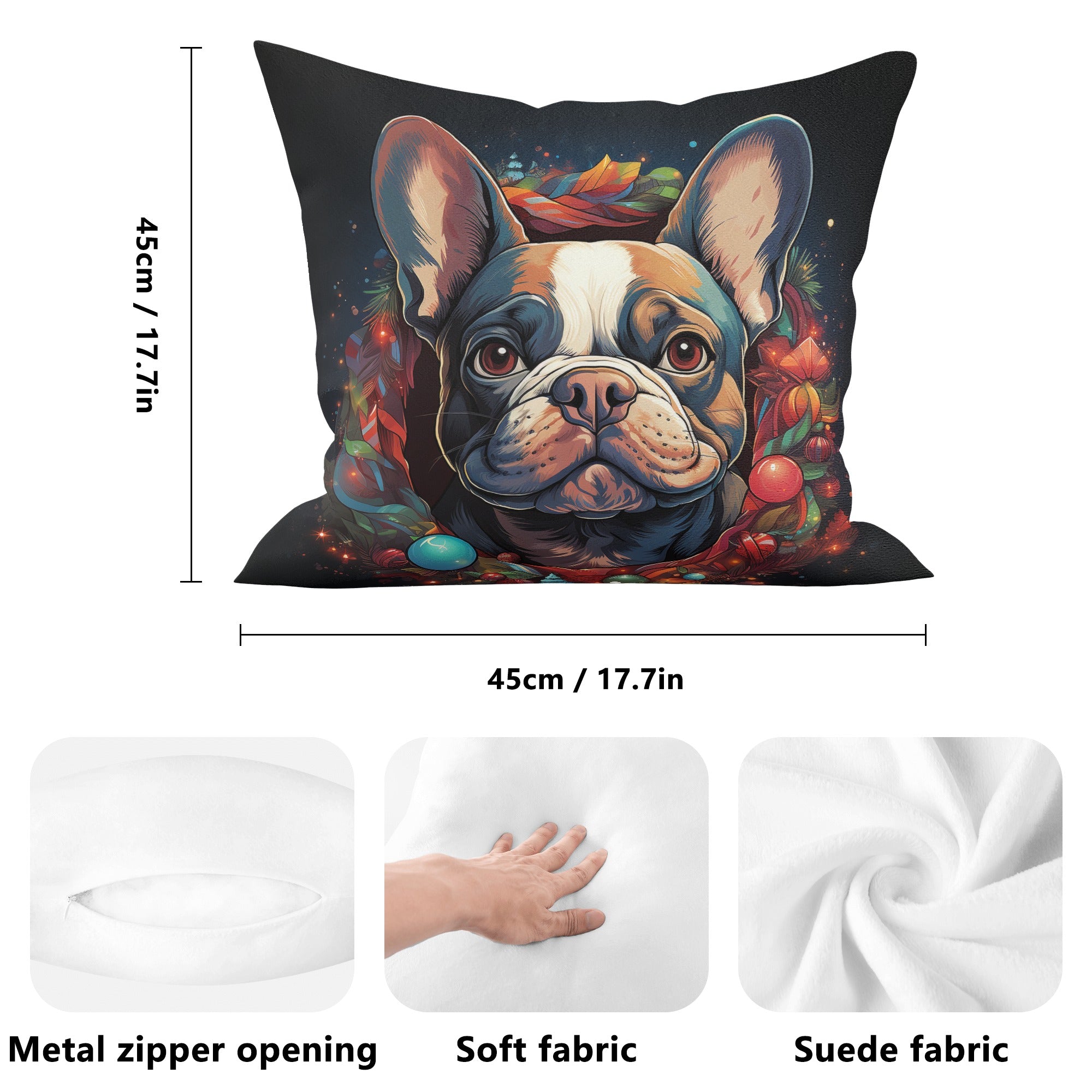 French Bulldog Diego Pillow Cover Cute Frenchie Essential