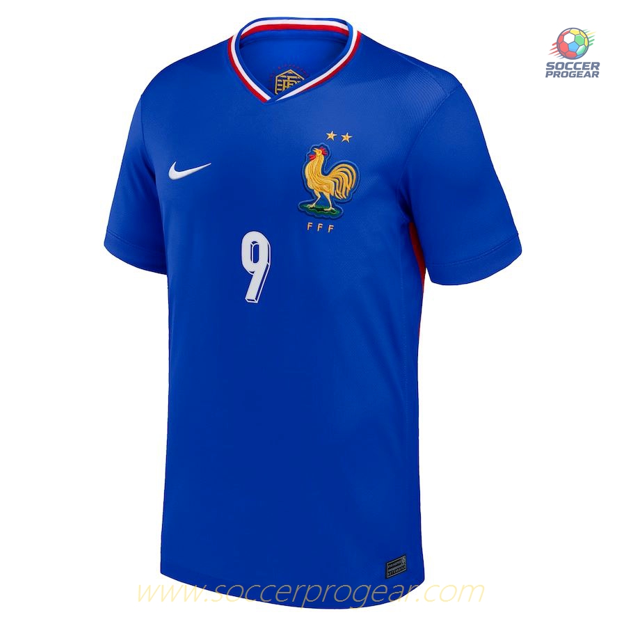 France Team Home Soccer Shirt 2024-2025 Collection Season Thuram