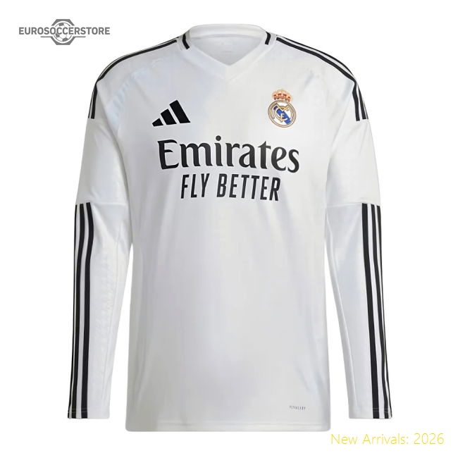 Real Madrid Long Sleeve Home Kit 2024-2025 Stadium Wear Jersey