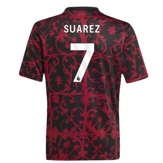 Liverpool Liverpool Pre Match Shirt Black Kids Suarez #7 Official ...