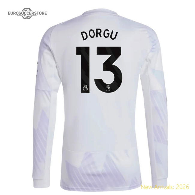 Official 2025-2026 Man Utd Long Sleeve Away Shirt (dorgu 13)
