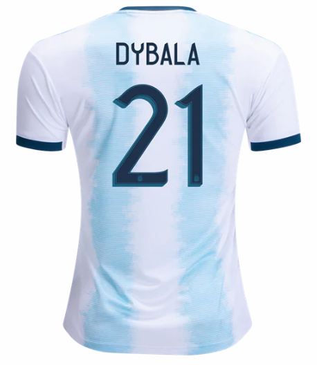2019-20 ARGETINA HOME SOCCER JERSEY SHIRT PAULO DYBALA 21 - Official