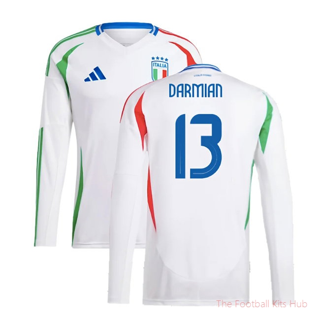 2024-2025 Italy Long Sleeve Away Shirt (DARMIAN 13)