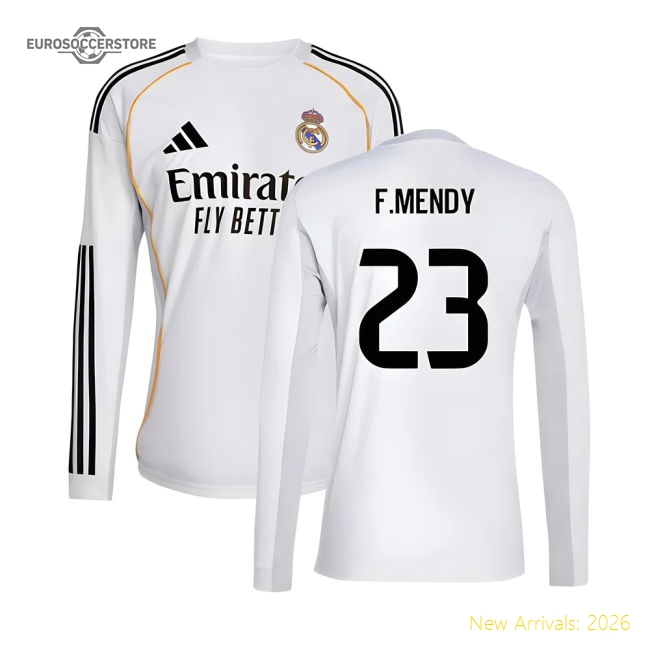 Official Home Real Madrid F.mendy Jersey 2025-2026 Moisture-wicking