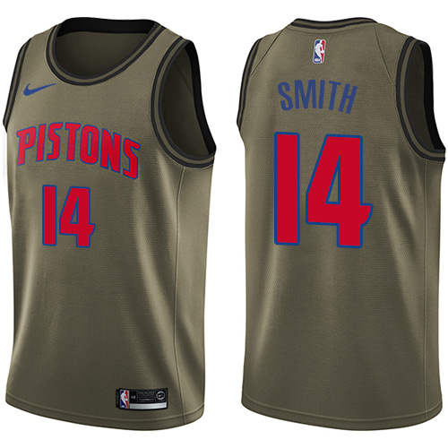 Pistons #14 Ish Smith Professional 2024 Icon NBA Jersey - Green