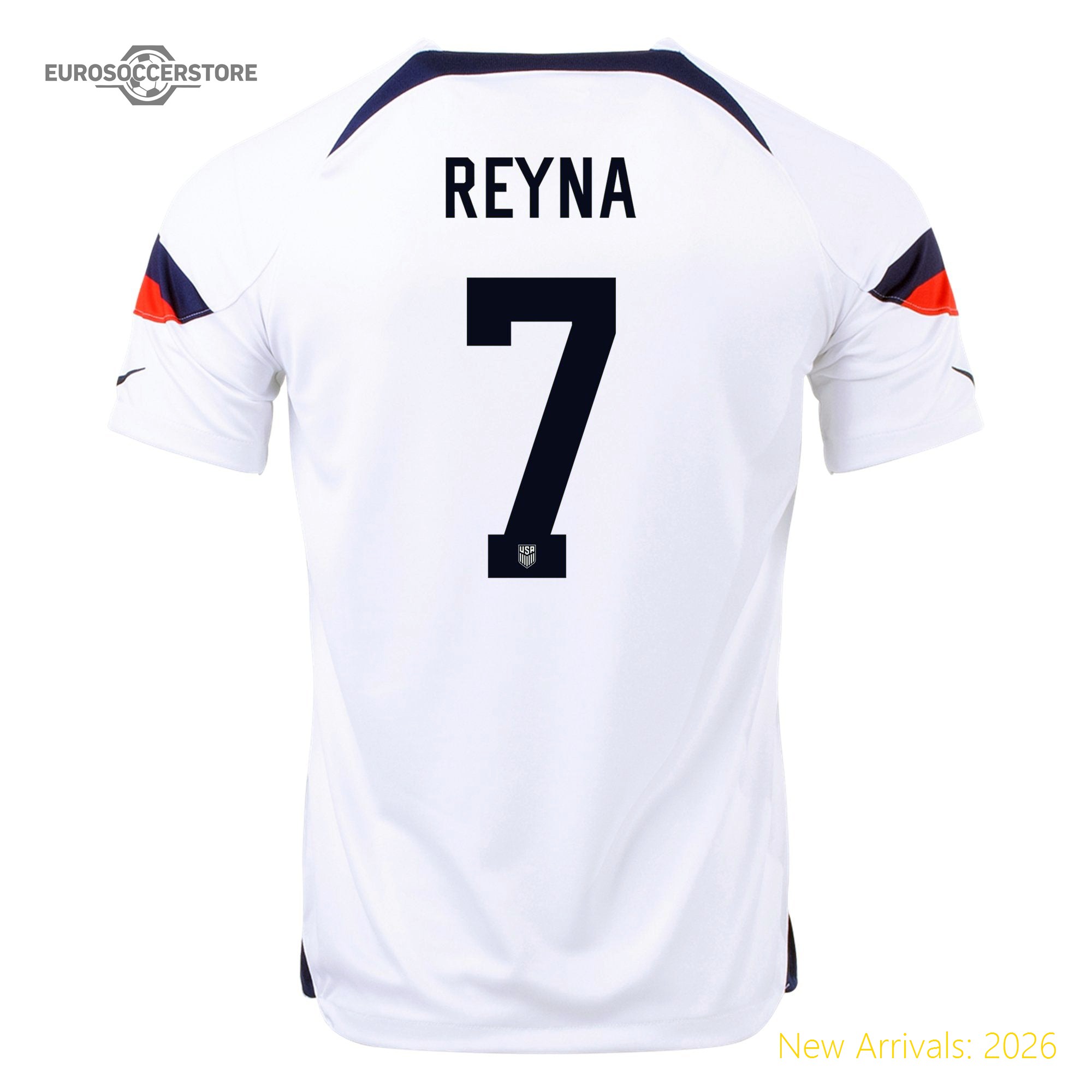 Sleek Design Stylish Men Usa Giovanni Reyna Elite Home Jersey 2022