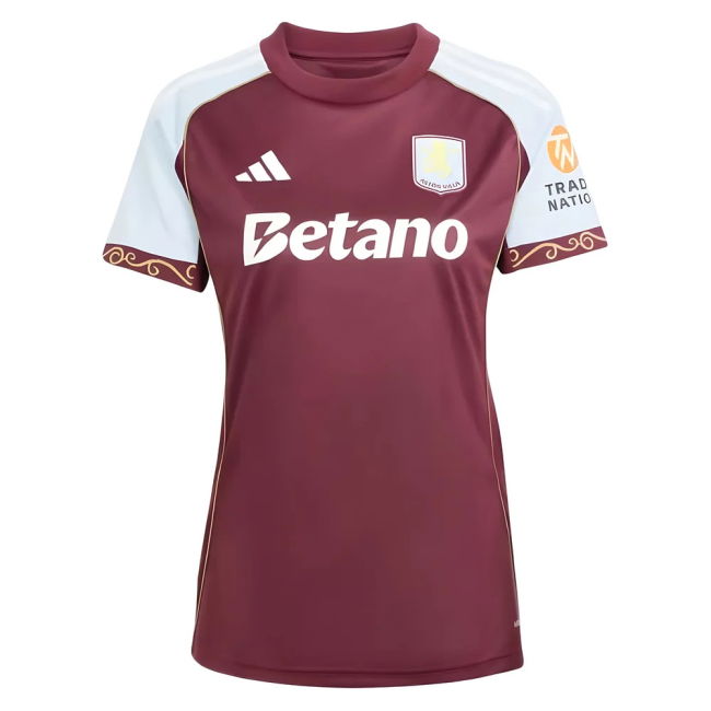 2025-2026 Aston Villa Home Shirt (Womens) (Your Name) | Modern Fit