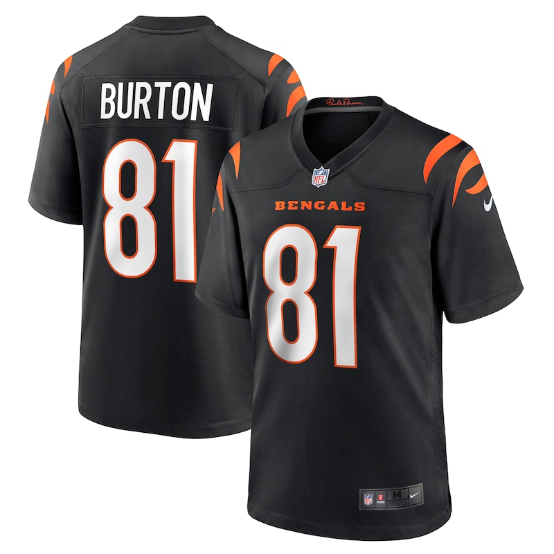 None Jermaine Burton CIN Bengals Top-Grade Authentic Jersey Football A